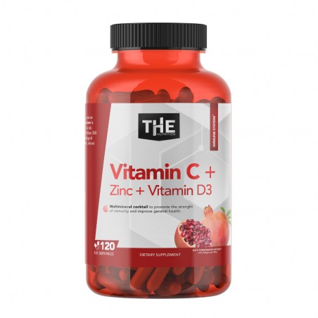 Vitamin C Complex +D3+Cink THE NUTRITION 120 kapsula