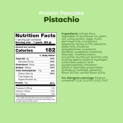 SMARTER Protein PANCAKE – proteinska palačinka sa 13g proteina i 4g vlakana. Idealna za doručak ili užinu, sa niskim udelom šeće