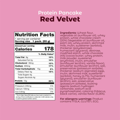 SMARTER Protein PANCAKE – proteinska palačinka sa 13g proteina i 4g vlakana. Idealna za doručak ili užinu, sa niskim udelom šeće