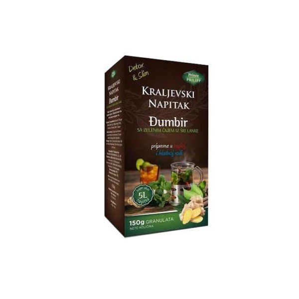 Kraljevski napitak - đumbir sa zelenim čajem iz Šri Lanke 150g granulata