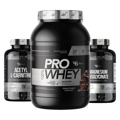 PRO WHEY 908g + Acetyl L-Carnitine + Magnesium Bisglycinate – Kompletan Fitness Paket za Mišiće, Energiju i Oporavak