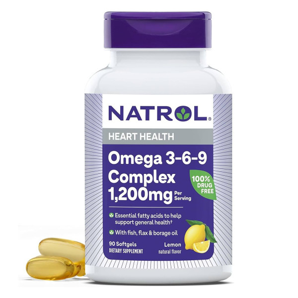 Natrol Omega-3 Fish Oil Softgels sa Limunom - 1,200mg | 90 Softgel kapsula